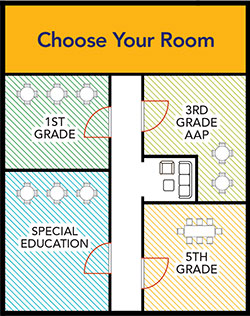 Choose your room graphic.